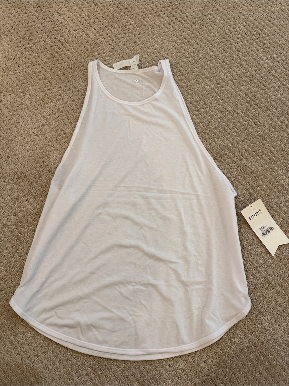 Stori White Scoop Neck Tank Top – Women's Lightweight Layering Tank